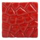Red Hammered Square Metal Knobs 